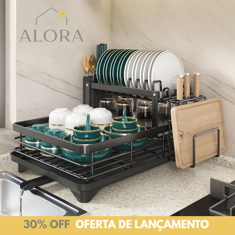 Escorredor de Louças 2 Andares com Drenagem 360° - OFERTA DE LANÇAMENTO!