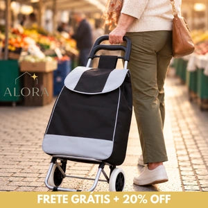 Carrinho de Compras Premium Dobrável – OFERTA DE LANÇAMENTO!