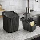 KIT Organizador de Pia -  Lixeira 4L + Dispenser e Porta-Esponja